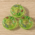 3er-Set süße grüne Schwimmreifen-Anhänger aus Harz für kreativen DIY-Modeschmuck - 5 Stück / Grün