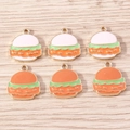 Accessori per gioielli fai-da-te con ciondoli a forma di hamburger in smalto e ganci oro - Stile Misto (YD1665hunse)