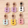 Colorful guitar alloy enamel pendants in multiple bright colors for DIY jewelry making - 10 Pieces Pack / Mixed Color (YD1743hunse)