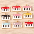 Retro-Klavier-Emaille-Anhänger in verschiedenen Farben für die DIY-Schmuckherstellung - 10er Pack / Mehrfarbig