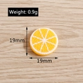 Realistic resin orange slice charms for DIY crafts with 19mm diameter and 0.9g weight - Yq021 / Ten In A Pack