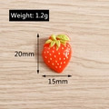 Resin strawberry cabochon for DIY crafts, measures 20x15mm and weighs 1.2 grams - Simulation Strawberry / 10 Pieces Pack