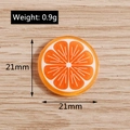 DIY resin orange slice charm for phone case crafts, 21mm bright fruit cabochon - Simulation Large Orange Slice / 10 Pieces Pack
