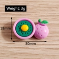 DIY resin fruit charms set with kiwi and peach shapes, measuring 30mm wide and 3g weight - Simulation Kiwi Combo / 10 Pieces Pack