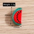 Resin watermelon slice charm for DIY phone cases and crafts, size 20mm x 11mm - Simulation Watermelon Slice / 10 Pieces Pack