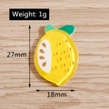 DIY realistic 3D lemon resin charm with green leaf for scrapbooking and phone cases - Simulation Lemon Section / 10 Pieces Pack