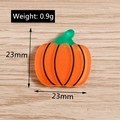 Glittery orange resin pumpkin DIY charm for crafts and phone cases, size 23mm x 23mm - Simulation Glitter Pumpkin / 10 Pieces Pack