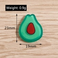 DIY avocado resin charm for phone cases and magnets, green translucent finish, 23mm size - Yq095 / Ten In A Pack