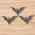 Gothic style black enamel bat charms for Halloween DIY jewelry making, pack of 10 - Bat Shape (YD1923) / 10 Pieces Pack