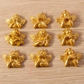 Golden cupid angel pendants in violin and harp poses for DIY jewelry making - Mixed Styles Angel Set / 10 Pieces Pack