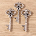 Set of 3 silver crown-shaped vintage key bottle openers made of durable alloy - Vintage Crown Style (YJ1024)