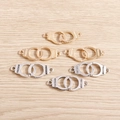 Fashion alloy handcuff jewelry pendants with freedom engraving in gold and silver finish - 10 Pieces Pack / Multicolor