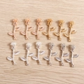 Zinklegering roos bloem hangers voor DIY sieraden in goud, zilver en roségoud - 10 Stuks Verpakking / Meerkleurig