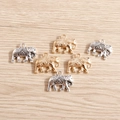 Vintage olifant bedeltjes van legering in goud en zilver voor DIY-sieraden - 10 Stuks Verpakking / Meerkleurig