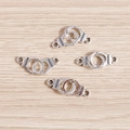 Silver plated metal handcuff pendants with Freedom engraving for DIY jewelry making - Handcuff Style (FREEDOM) / 20 Pieces Set / Silver