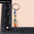 Detailaufnahme des Evil Eye Kristall Schlüsselanhängers mit Regenbogen Anhänger, 9,1g - Böser Blick Regenbogen Kristall (YZ192)