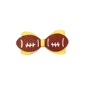 Fiocco per capelli a tema football americano con dettagli gialli per bambine - Fiocco Giallo (MC6739)