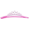 Rosa Strass Prinzessin Krone Haarband für Mädchen mit elastischem Band für Feiern - Rosenrot Stil (MB6755)