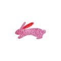 Pink sequin rabbit hair clip accessory with glitter finish for baby girls - Pink Running Bunny Style(MC6780)
