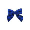 Klassische blau-schwarze Haarklammer mit Karo-Schleife für Kinder-Haar-Accessoires - Bogen Haarspange (MC6770) / Blau & Schwarz Kariert