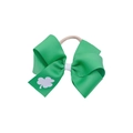 St. Patrick's Day baby haarband met klaver strik en zachte nylon hoofdband - Donkergroen (MB6840)