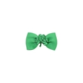 Green St. Patrick's Day hair clip with glitter shamrock and grosgrain ribbon bow - Green Bow Green Shamrock / Green Shamrock (MC6858)