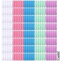 Pack of 200 high-elastic macaron towel hair ties in five assorted pastel colors - Pastel Color Mixed (MS6899-2)