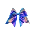Regenbogen-Laser-Haarspange in Blau mit buntem Metallic-Glanz für Festival-Partys - Holografisch Dunkelblau Ton Stil (MC6869)
