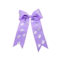 Barrette à nœud violet en gros-grain avec motifs licorne scintillants et longs rubans - Violet (MC6875)