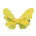 Fermaglio per capelli a farfalla con paillettes gialle e verdi per bambine e donne - Giallo Brillante (MC556)