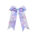 Nœud de cheveux arc-en-ciel pour filles avec licornes pailletées et ruban gros-grain - Dégradé Clair (MC6877)