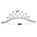 Bandeau couronne argentée à paillettes avec étoile et gemmes pour bébés avec bande élastique - Étoile Argentée