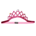 Serre-tête couronne rose pailleté avec strass colorés pour petites filles - Rose Rouge