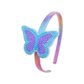 Girl's gradient butterfly headband with sparkling blue and purple rhinestones - Butterfly
