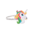 Haarclip met eenhoornborduurwerk en zilveren metalen basis voor kinderen en meisjes - Regenboog Eenhoorn Haarspeld (MC234)