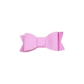 Pink lychee textured faux leather bow hair clip with a sweet triple-layered design - Rose Pink Litchi Pattern