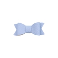Light blue lychee pattern leather bow hair clip for children with high quality texture - Lake Blue Litchi Pattern