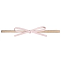 Bandeau bébé avec nœud rose en suédine et ruban élastique en nylon couleur chair - MB866 Nœud Fin Violet Clair