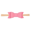 Fascia per neonati con fiocco in pelle PU rosa ed elastico in nylon morbido - Stile Fiocco Rosso Anguria
