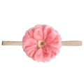 Fascia per neonati con fiore in maglia rosa ed elastico in nylon morbido per foto - MB870 Rosa Rosso Anguria