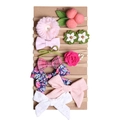 Set di 10 graziose fasce per neonati con fiori e fiocchi in nylon colori assortiti - Set MS2620