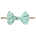 Baby Haarband mit mintgrüner Polka-Dot Schleife und weichem elastischem Nylonband - Grün Gepunktete Schleife Stil (MB132)