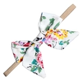 Bandeau bébé avec gros nœud et motifs floraux colorés sur cordon élastique doux - MB125 Nœud à Motif Floral