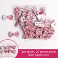 Set of 40 floral print bow hair clips for babies in red and pink patterns - 40Pcs Pack / Ditsy Floral (MS2284)