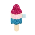 Pinza para el pelo con forma de helado brillante y lentejuelas de colores niñas - Helado Rosa Fucsia