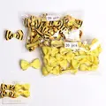 Set of 40 yellow and striped bow hair clips for babies with secure metal grip - 40Pcs Pack / Yellow Pattern (MS2286)