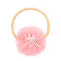 Pink princess baby headband with mesh floral crown and sparkly silver bow detail - Pink Crown Mesh (MB1519)