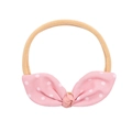 Bandeau élastique pour bébé avec nœud rose à pois pour nourrissons et filles - Nœud à Pois (MB1528)
