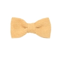 Ginger yellow corduroy bow hair clip for babies featuring soft vertical rib texture - Ginkgo Yellow