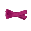 Vibrant magenta satin bow hair clip for infants and children with a silky finish - - / Crimson Purple (MC1197)